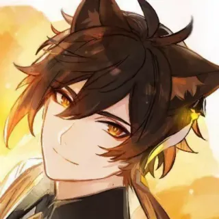 🙂 Zhongli Genshin Impact genshin impact, аниме, видеоигра, чжун ли, персонаж telegram sticker