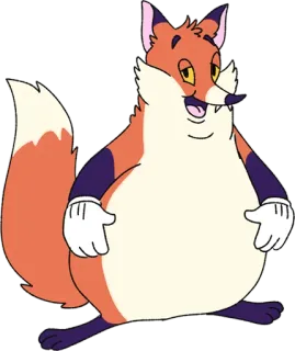 😜 キツネ, 漫画, 擬人化, 動物, 哺乳類 telegram sticker