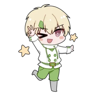 💚 ちび, アニメ, 平和, 可愛い, 星 telegram sticker