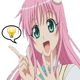 💡 anime, lightbulb, idea, cartoon, girl telegram sticker