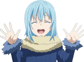 🙌 Rimuru Tempest That Time I Got Reincarnated as a Slime Anime, Slime, Isekai, Fantasia, Fofo telegram sticker