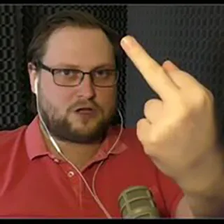 😐 средний палец, оскорбительный, грубый, жест telegram sticker