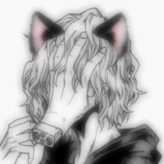 🖤 Shigaraki Tomura My Hero Academia Anime, Manga, Kocie uszy, Słodkie, My Hero Academia, Shigaraki Tomura telegram sticker