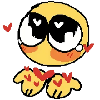 🌝 emoji, słodkie, miłość, serca telegram sticker