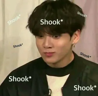 🌟 Shook* shook, meme, internet slang, expression, emotion, funny telegram sticker