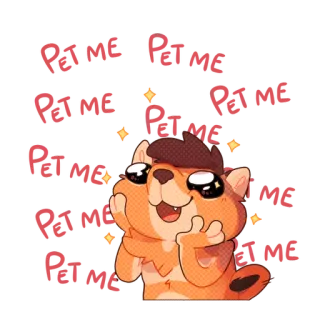 🐶 You will pet me, Pet me, Pet me, Pet me cute, pet, cartoon, animal, funny, kawaii telegram sticker