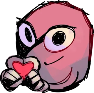 😘 heart, love, pink, cartoon telegram sticker