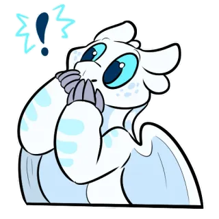 ❕ dragon, autocollant, dessin animé, furie éclair telegram sticker
