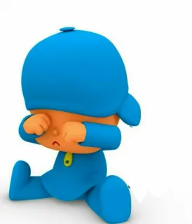 😔 Pocoyo Cartoon, Verdrietig, Huilend, Pocoyo telegram sticker