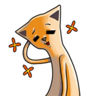 ☺️ cat, animal, sticker, cartoon telegram sticker