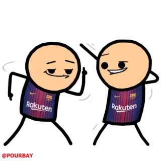 🕺 RAKUTEN Cyanide and Happiness, 棒人間, スポーツジャージ, 楽天 telegram sticker