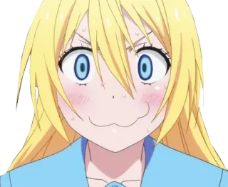 🤤 Anime, blonde Haare, Gesichtsausdruck, Cartoon, Lustig, Meme whatsapp sticker