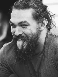 🍻 Jason Momoa Джейсон Момоа, актер, знаменитость, язык, смешной telegram sticker