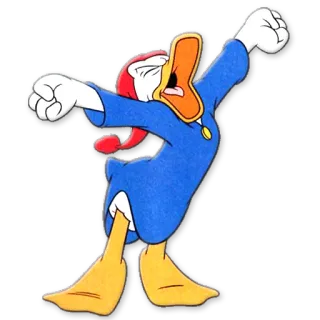 😴 Donald Duck Мультяшный утенок, Анимированный персонаж, Дисней, Дональд Дак telegram sticker