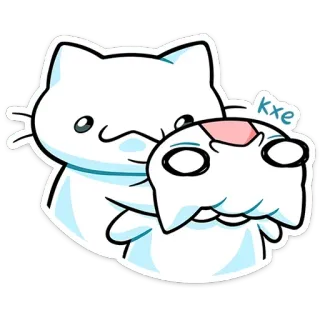 😵 kxe cat, kitten, cute, cartoon, funny telegram sticker