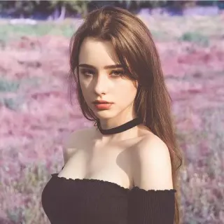 🦋 ragazza, donna, ritratto, bellezza, bruna, modella telegram sticker