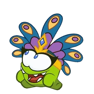 😌 Om Nom Cut the Rope อม นอม, Cut the Rope, การ์ตูน, ตัวละคร, สัตว์ประหลาดสีเขียว whatsapp sticker