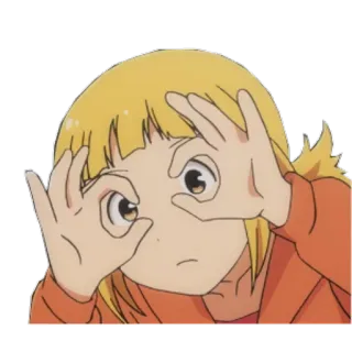 👀 Anime, Gadis, Kartun, Lucu, Imut, Ekspresi, Gestur tangan whatsapp sticker