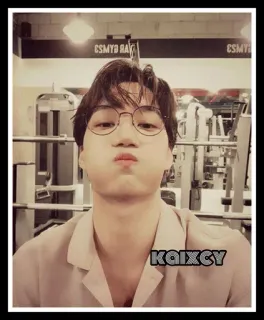 😗 kaixcy man, selfie, glasses, portrait telegram sticker