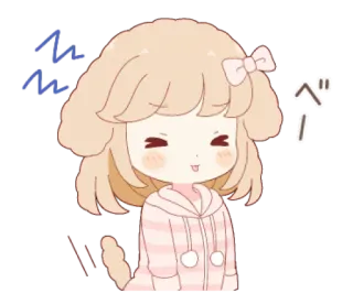 😝 べー Kartun, Anjing, Lucu, Anime, Stiker, Kawaii telegram sticker