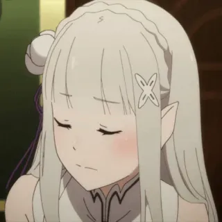 🤍 Emilia Re:Zero Anime, Ragazza, Elfo, Emilia, Re:Zero telegram sticker