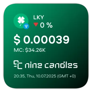 📊 LKY
0%
$ 0.00039
MC: $34.26K
nine candles
20:35, Thu, 10.07.2025 (GMT +0) financial, currency, digital, lucky, finance, investment, stock telegram sticker