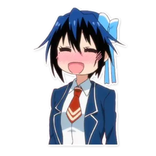 ❤ Anime, Ragazza, Carina, Uniforme scolastica, Cartone animato telegram sticker