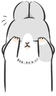 😵 bunny, rabbit, upside down, cute, animal, cartoon telegram sticker