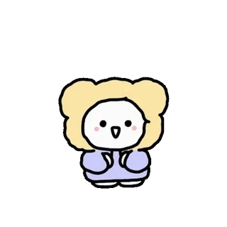 💬 Desenho animado, Fofo, Kawaii, Sticker, Adorável, Personagem whatsapp sticker