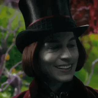 🎩 Willy Wonka Charlie and the Chocolate Factory Willy Wonka, Schokolade, Fabrik, Gene Wilder, Süßigkeiten telegram sticker