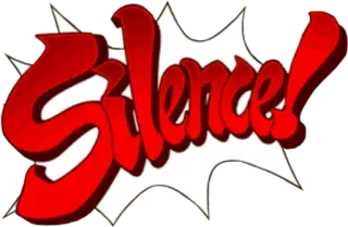 😠 Silence! im lặng, thán từ, từ, đỏ, trắng telegram sticker