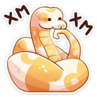 🤔 XM XM schlange, tier, cartoon, süß, reptil, serpent telegram sticker