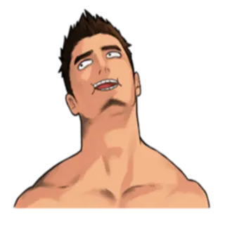 😬 man, face, meme, expression telegram sticker