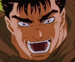 😡 Guts Berserk anime, manga, angry, berserk, guts telegram sticker