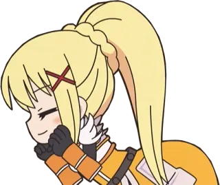 😍 Darkness KonoSuba anime, blonde, konosuba, cute, waifu, darkness, anime girl whatsapp sticker
