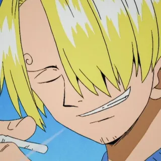 😌 Sanji One Piece anime, one piece, sanji, smoking, character telegram sticker