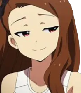😏 动漫女孩, 得意, 女性, 角色, 卡通 telegram sticker