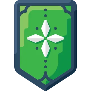 🎖 scudo, verde, stella, geometrico, araldico, badge telegram sticker
