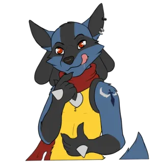 😋 Lucario Pokemon pokemon, lucario, anime, videojuego, dibujos animados telegram sticker