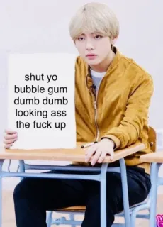 🤡 shut yo bubble gum dumb dumb looking ass the fuck up Meme, Offensiv, Lustig, Humor, Unterhaltung, Internet Meme whatsapp sticker