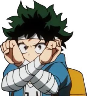 🙅‍♂️ Izuku Midoriya My Hero Academia Anime, My Hero Academia, Izuku Midoriya, Deku, Héroe telegram sticker