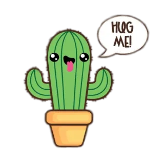 🌵 HUG ME! Kaktus, Umarmung, Kawaii, Pflanze, Süß telegram sticker