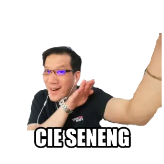🤭 CIE SENENG happy, celebration, joy, excitement telegram sticker