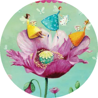 🌸 feen, blume, tee, magisch, skurril, kunstwerk, niedlich telegram sticker