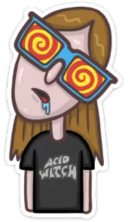 😍 ACID WITCH Dibujos animados, Ácido, Bruja, Hipnótico, Drogas, Trippy telegram sticker