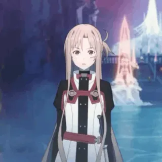 💞 Asuna Yuuki Sword Art Online anime, sword, art, online, asuna, character, japanese whatsapp sticker