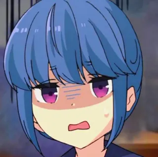 🤨 Anime, Desenho animado, Mangá, Expressão, Confuso/a, Personagem, Garota telegram sticker