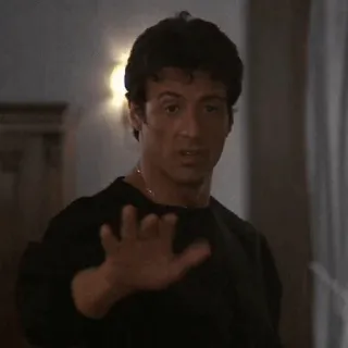 🥀 Rocky Balboa Rocky stallone, movie, boxing, stop, hand telegram sticker