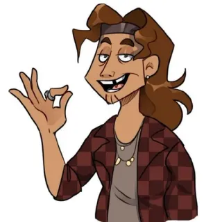 👌 Kartun, Karakter, Gestur, Ofensif telegram sticker
