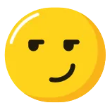 😁 Эмодзи, Самодовольный, Удовлетворение, Снисходительный, Отношение telegram sticker
